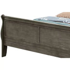 Passion Furniture Letto matrimoniale in legno Louis Philippe con pediera alta