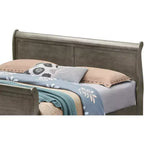 Passion Furniture Letto matrimoniale in legno Louis Philippe con pediera alta