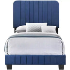 Letto a pannelli gemelli con rivestimento in velluto e trapuntatura a canale Passion Furniture Lodi
