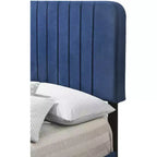 Letto a pannelli gemelli con rivestimento in velluto e trapuntatura a canale Passion Furniture Lodi