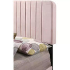 Letto a pannelli gemelli con rivestimento in velluto e trapuntatura a canale Passion Furniture Lodi
