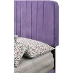 Letto a pannelli gemelli con rivestimento in velluto e trapuntatura a canale Passion Furniture Lodi