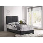 Letto a pannelli gemelli con rivestimento in velluto e trapuntatura a canale Passion Furniture Lodi