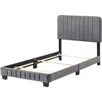 Letto a pannelli gemelli con rivestimento in velluto e trapuntatura a canale Passion Furniture Lodi
