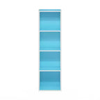 Furinno Scaffale Aperto Reversibile a 4 Ripiani, Libreria Sottile, Scaffale Espositivo