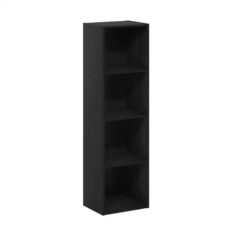 Furinno Scaffale Aperto Reversibile a 4 Ripiani, Libreria Sottile, Scaffale Espositivo