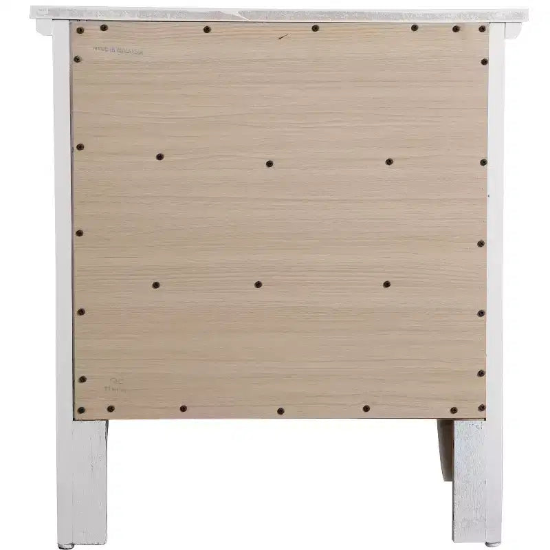 Comodino bianco a 3 cassetti Passion Furniture Hammond (66 cm A x 61 cm L x 46 cm P)