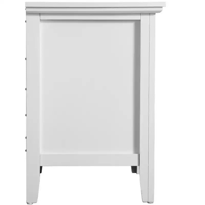 Comodino bianco a 3 cassetti Passion Furniture Hammond (66 cm A x 61 cm L x 46 cm P)