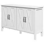 HOMCOM Mobile Credenza Buffet, Credenza Bar Caffè Stile Rustico con Ante a Scomparsa e Scaffali Regolabili, Mobile TV per TV fino a 55 pollici