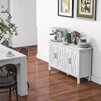 HOMCOM Mobile Credenza Buffet, Credenza Bar Caffè Stile Rustico con Ante a Scomparsa e Scaffali Regolabili, Mobile TV per TV fino a 55 pollici