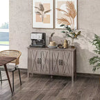 HOMCOM Mobile Credenza Buffet, Credenza Bar Caffè Stile Rustico con Ante a Scomparsa e Scaffali Regolabili, Mobile TV per TV fino a 55 pollici