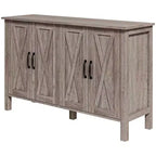 HOMCOM Mobile Credenza Buffet, Credenza Bar Caffè Stile Rustico con Ante a Scomparsa e Scaffali Regolabili, Mobile TV per TV fino a 55 pollici