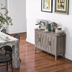 HOMCOM Mobile Credenza Buffet, Credenza Bar Caffè Stile Rustico con Ante a Scomparsa e Scaffali Regolabili, Mobile TV per TV fino a 55 pollici