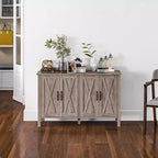 HOMCOM Mobile Credenza Buffet, Credenza Bar Caffè Stile Rustico con Ante a Scomparsa e Scaffali Regolabili, Mobile TV per TV fino a 55 pollici