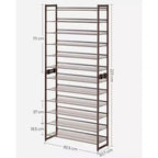 Scarpiera a 12 livelli, alta, in metallo, organizer per scarpe
