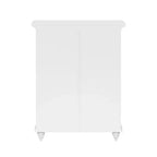 Mobile contenitore a pavimento Teamson Home Versailles bianco, organizer autoportante a 2 ante con ripiani regolabili