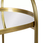 Carrello da bar ovale in legno Kate and Laurel Maxfield, 26x13x36, Marrone Noce e Oro