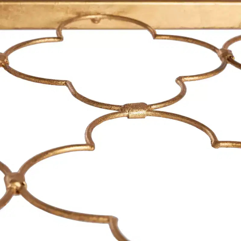 Tavolino Hanzel Gold Leaf in vetro - AMH8312 - Safavieh Couture