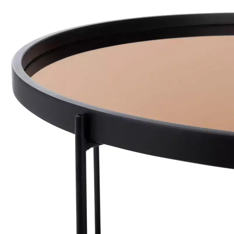 Tavolino da caffè Ruby con vassoio superiore - Oro Rosa/Nero - Safavieh