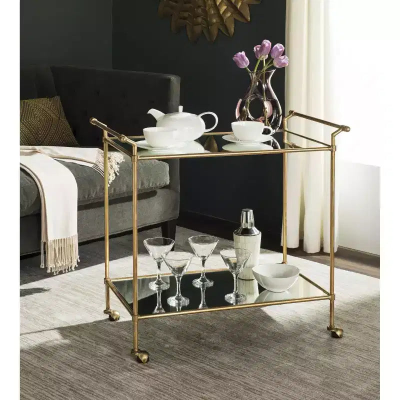 Carrello portavivande Felicity - FOX2558A - Oro/Specchio - Safavieh
