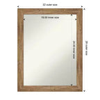 Specchio da parete Amanti Art Gufo Marrone Stretto Non Smussato con cornice in legno