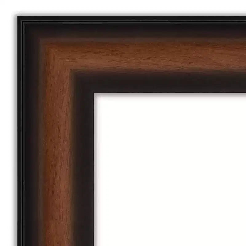 Specchio Amanti Art Yale Walnut Non-Beveled da Appendere alla Porta o a Parete, Lunghezza Intera, 51,5 x 17,5 pollici.