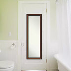 Specchio Amanti Art Yale Walnut Non-Beveled da Appendere alla Porta o a Parete, Lunghezza Intera, 51,5 x 17,5 pollici.