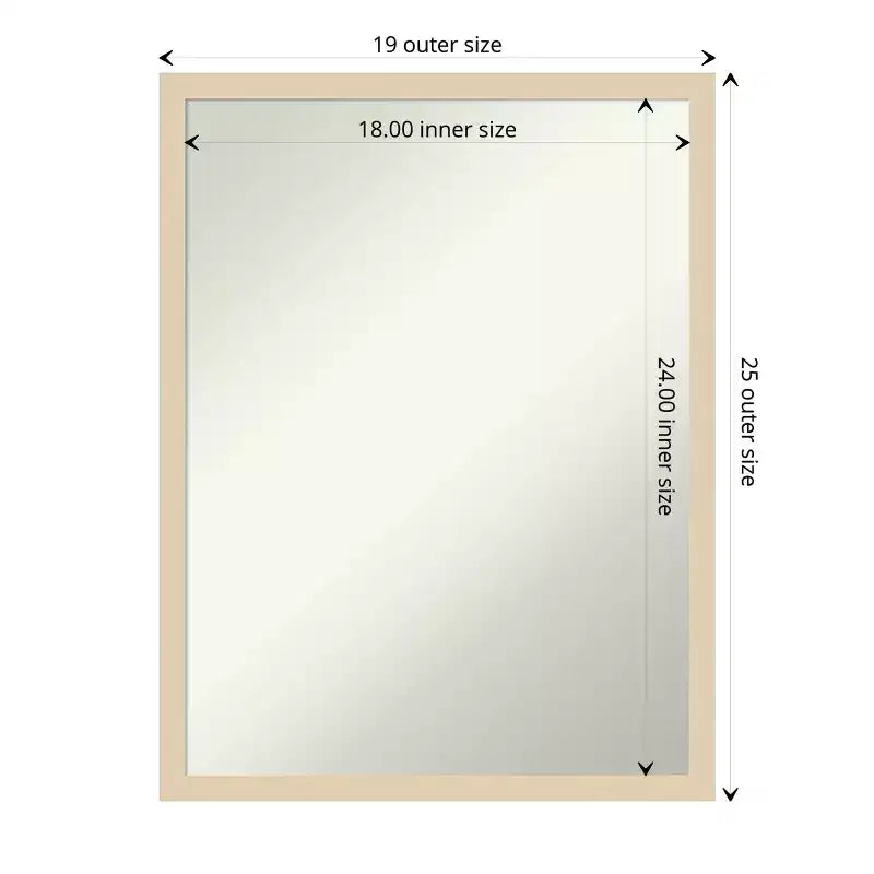 Specchio da parete Amant Art Svelte senza smussatura con cornice in legno
