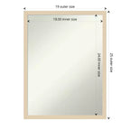 Specchio da parete Amant Art Svelte senza smussatura con cornice in legno