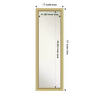 Amanti Art Landon Gold Stretta Non Smussata Specchio da Porta Specchio a Figura Intera, Specchio da Parete 51,5 in x 17,5 in.