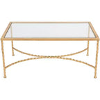Matilda Coffee Table - Gold/Glass - Safavieh