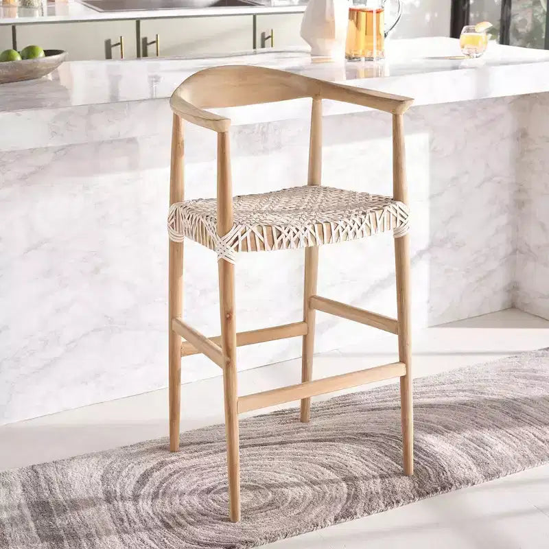 Sgabello Bandelier - BST1005 - Naturale/Bianco - Safavieh