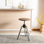 Sgabello da bancone Kai girevole regolabile - BST3700 - Miele Naturale/Nero - Safavieh