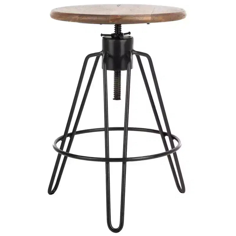 Sgabello da bancone Kai girevole regolabile - BST3700 - Miele Naturale/Nero - Safavieh