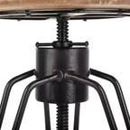 Sgabello da bancone Kai girevole regolabile - BST3700 - Miele Naturale/Nero - Safavieh