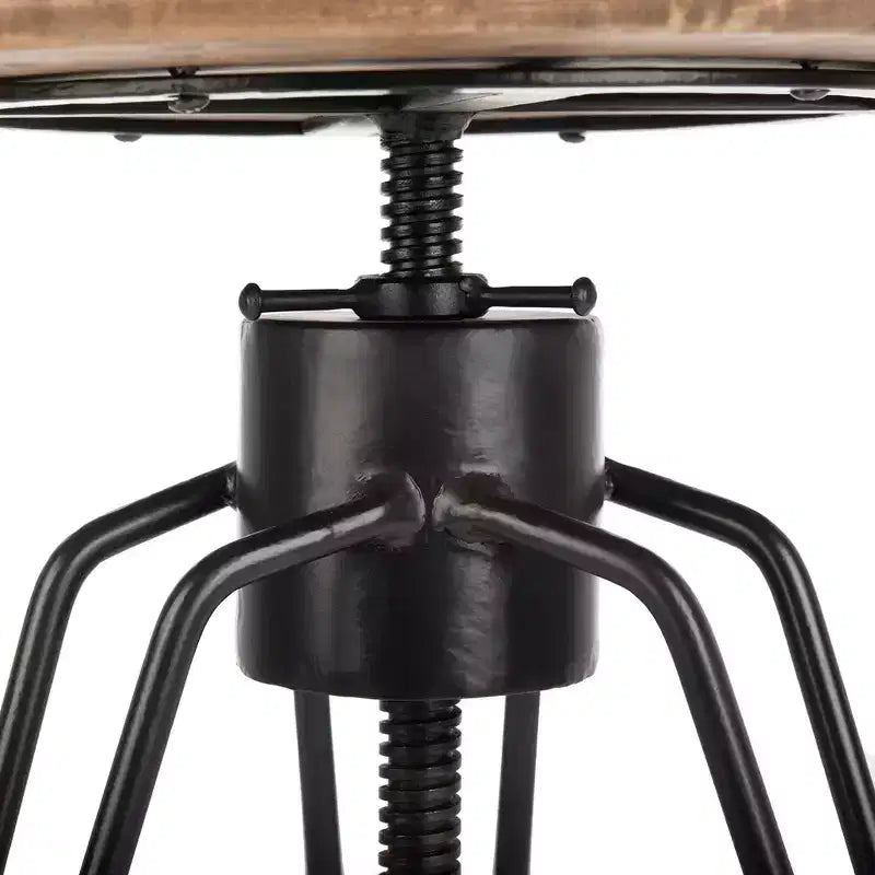 Sgabello da bancone Kai girevole regolabile - BST3700 - Miele Naturale/Nero - Safavieh