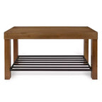 Panca rettangolare in legno Kate and Laurel Jeran, 36x14x20, marrone