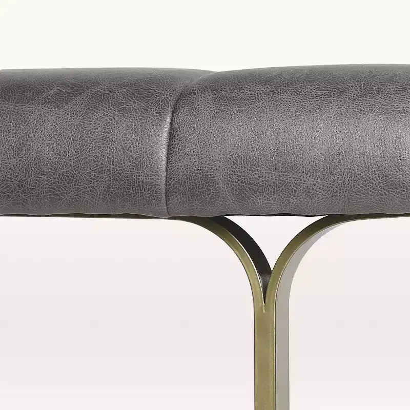 Tavolino da caffè eLuxury Studio A in similpelle imbottita con base in metallo