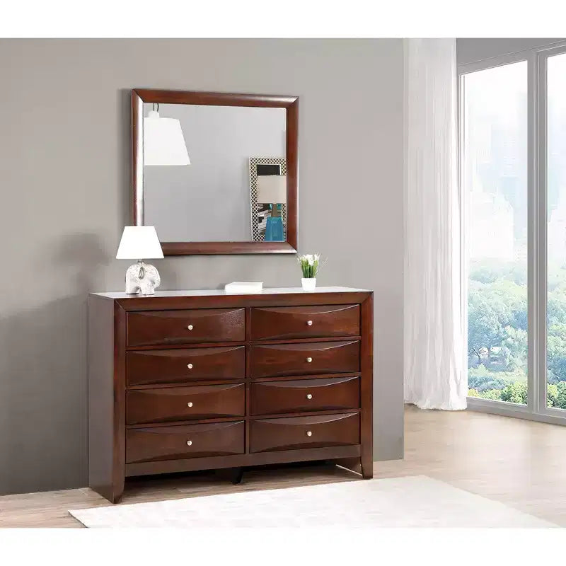 Passion Furniture Marilla Specchio da Comò Moderno Rettangolare con Cornice 35 x 39 pollici