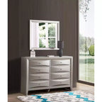 Passion Furniture Marilla Specchio da Comò Moderno Rettangolare con Cornice 35 x 39 pollici
