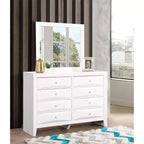 Passion Furniture Marilla Specchio da Comò Moderno Rettangolare con Cornice 35 x 39 pollici