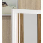 Passion Furniture Specchio da comò quadrato classico con cornice da 38 x 38 pollici