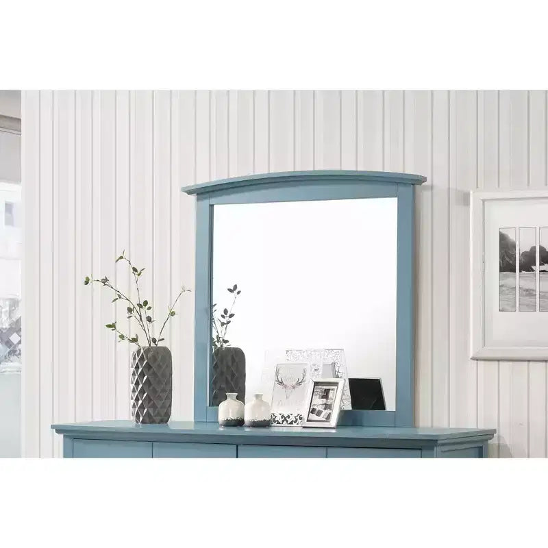 Passion Furniture Specchio da comò classico rettangolare con cornice, 94 x 89 cm