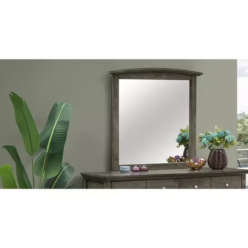 Passion Furniture Specchio da comò classico rettangolare con cornice, 94 x 89 cm