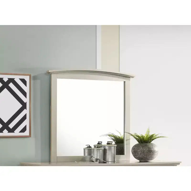 Passion Furniture Specchio da comò classico rettangolare con cornice, 94 x 89 cm
