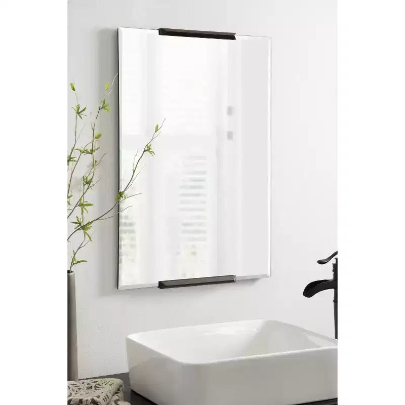 Specchio Rettangolare in Metallo Kate and Laurel Erina, 20x31, Bronzo