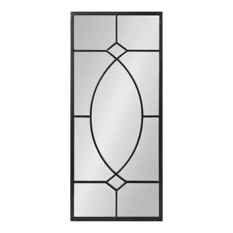 Specchio decorativo rettangolare in metallo Kate and Laurel Bakersfield, 13x3, Nero