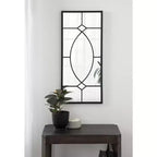 Specchio decorativo rettangolare in metallo Kate and Laurel Bakersfield, 13x3, Nero