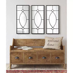 Specchio decorativo rettangolare in metallo Kate and Laurel Bakersfield, 13x3, Nero