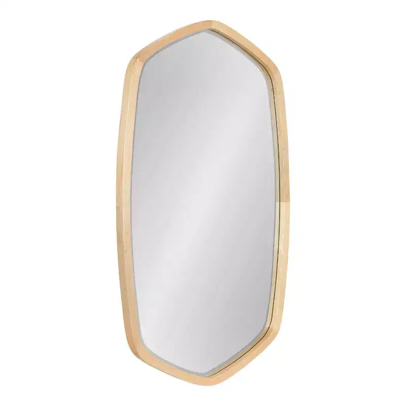 Kate and Laurel McLean Hexagon Framed Wall Mirror , 20x36, Natural